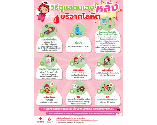 วิธีดูแลตนเองหลังบริจาคโลหิต